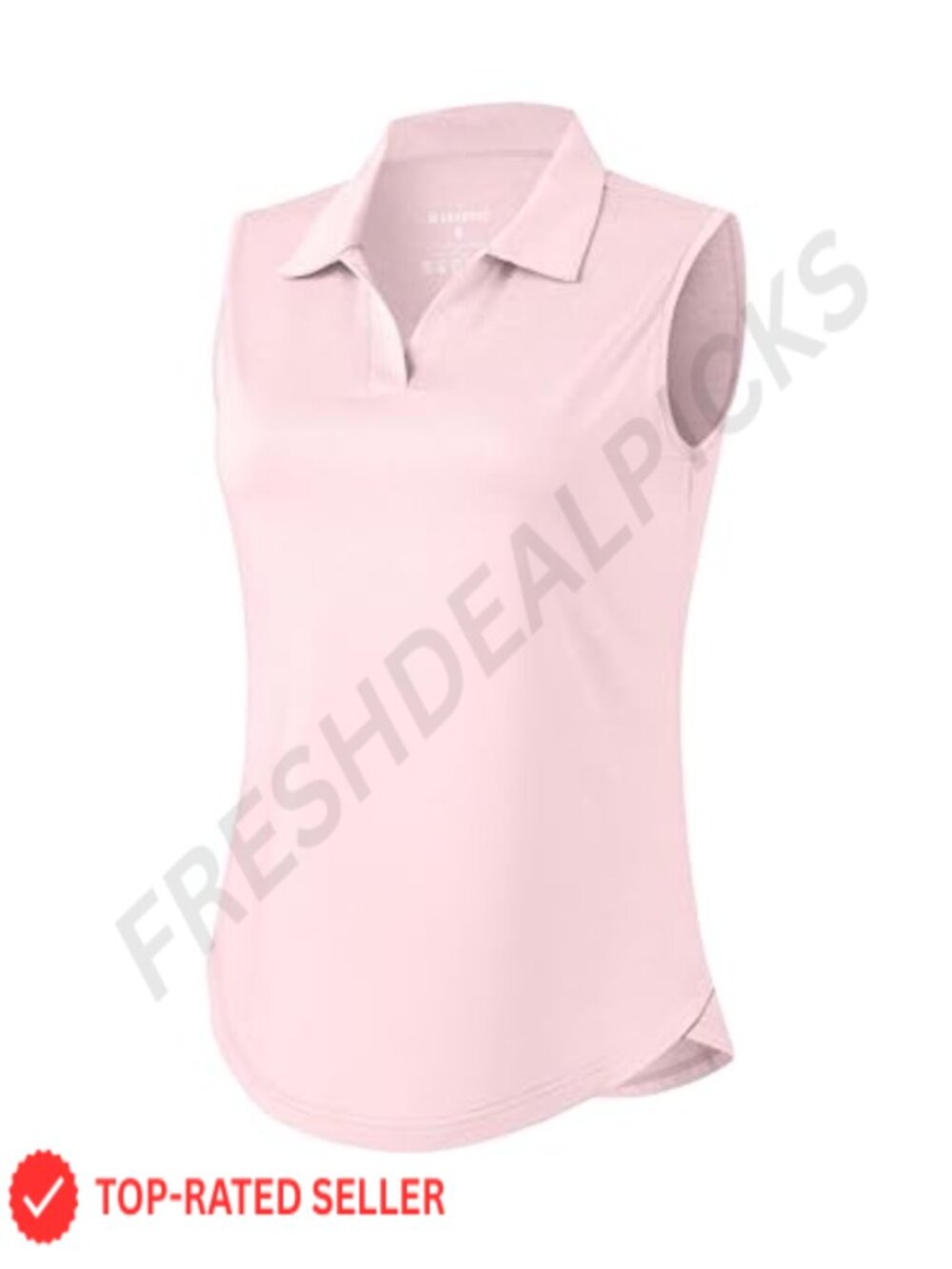 Women's Active Sleeveless Golf Polo V-Neck Stretch
